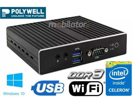 Polywell-Nano-N3350D najwyższa jakość MiniPC z wydajnym procesorem Wielozadaniowy przemysłowy