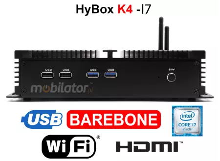 HyBOX K4 - Wytrzymały komputer przemysłowy do użytku w pracy na magazynie oraz w biurze 