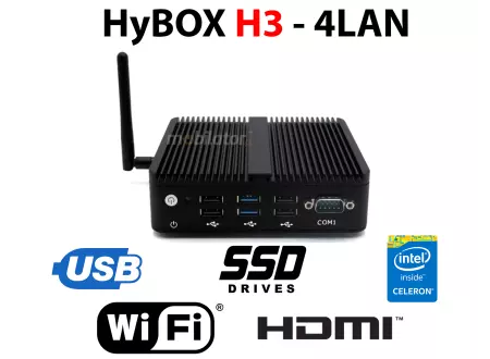 HyBOX H3-4L -  Niesamowicie wydajny komputer przemysłowy typu miniPC w odpornej metalowej obudowie