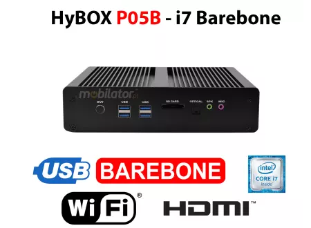 HyBOX P05B -  Wytrzymały komputer przemysłowy do użytku w pracy na magazynie oraz w biurze