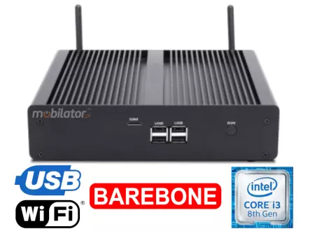 HyBOX TH55 dobry szybki mały wytrzymały i  wydajny MiniPC z  procesorem  Intel Core i3 Wielozadaniowy przemysłowy  do użytku  w transporcie 