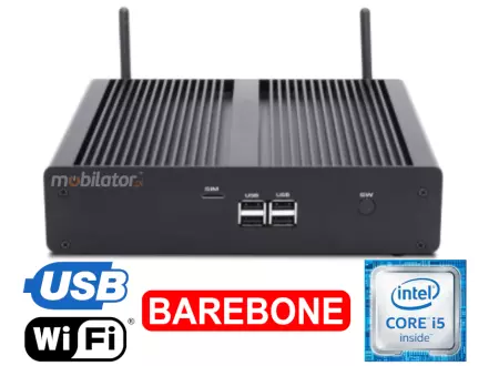 HyBOX TH55H dobry szybki mały wytrzymały i  wydajny MiniPC z  procesorem  Intel Core i5 Wielozadaniowy przemysłowy  do użytku  w transporcie  