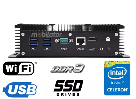 HyBOX 1009 dobry jakości  wytrzymały   MiniPC z dobrym procesorem Intel Core i5 odpornym na wysokie temperatury  do użytku w hurtowni  