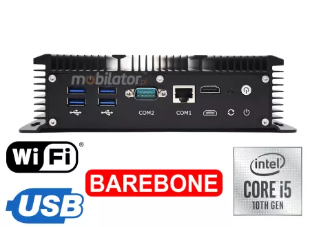 HyBOX 1009 Odporny komputer przemysłowy Wielofunkcyjny małych rozmiarów Wydajny bezwentylatorowy z  procesorem Intel Core i5