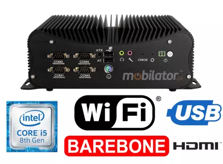 HyBOX 1012B-D4 dobrej jakości mały wzmocniony przemysłowy komputer odpornego na niskie temperatury z szybkim procesorem Intel Core i5