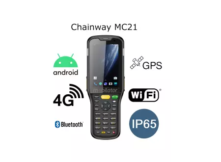 Odporny na upadki Terminal mobilny Wytrzymały energooszczędny  z normą odporności IP65, pamięcią 3GB ROM Chainway MC21