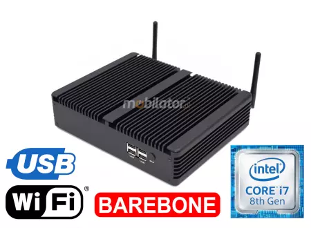 HyBOX TH5 dobrej jakości mały wzmocniony przemysłowy komputer odpornego na niskie temperatury z szybkim procesorem Intel Core i7