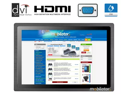 MoTouch 191 v.1 - przemysłowy dotykowy monitor ekran pojemnościowy capacitive TFT LCD 19,1 cala HDMI VGA DVI