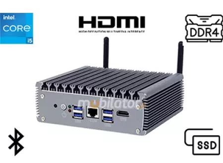 yBOX-X56-(6LAN)-I5 1135G7 Przystosowany do przemysłu i biura MiniPC 8GB RAM, 128GB SSD, WIFI, Bluetooth