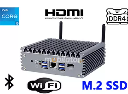 yBOX-X56-(6LAN)-I5 1135G7 Wydajny miniPC dla transportu, 6 LAN, Wifi, USB, HDMI, Bluetooth, 16GB RAM, 512GB M.2 SSD