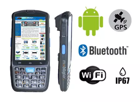 MobiPAD 7F – kolektor danych z normą IP67, odporny na upadki i zachlapania, 2GB RAM i 16GB ROM, skaner kodów kreskowych 2D, Android 9, 8-rdzeniowy procesor, Wifi i Bluetooth