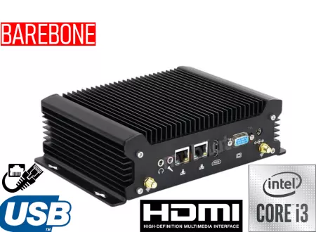 MiniPC yBOX-X58 I3-10110U Przemysłowe MiniPC MiniPC przemysłowe Mały wzmocniony przemysłowy komputer  Mini stacjonarny komputer Energooszczędny komputer Komputer specjalistyczny Specjalistyczny komputer Wytrzymały komputer przemysłowy Najmniejszy kom