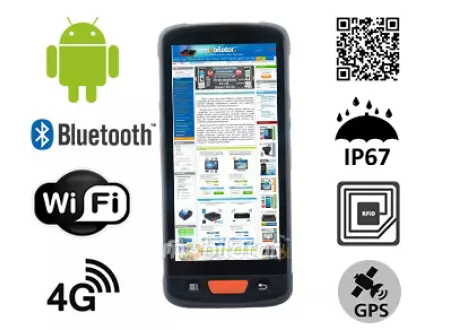 MobiPAD V9s – wielozadaniowy kolektor danych o wysokiej wydajności i wytrzymałości (norma IP67), odporny na kurz i zachlapania, 3GB RAM i 64GB ROM, system Android, Wifi i Bluetooth, skaner kodów 2D, czytnik UHF RFID