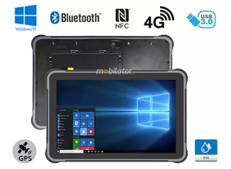 MobiPAD JST11 - Wielozadaniowy tablet przemysłowy IP65, ekran 10.1 cala 1920x1200, Intel N5100, 4G, Windows 10, GPS o wysokiej precyzji, NFC, RJ45, USB 3.0, WiFi, Bluetooth, aparaty 5MPx/13MPx