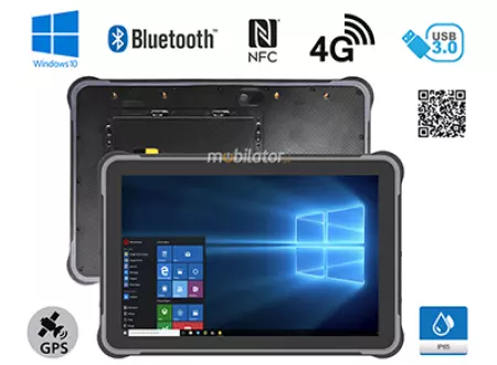 MobiPAD JST11 - Nowoczesny tablet przemysłowy IP65 z High Precision GPS, ekran 10.1 cala 1920x1200, Intel N5100, 4G, Windows 10, skaner 2D Honeywell N4680, NFC, RJ45, USB 3.0, WiFi, Bluetooth, aparaty 5MPx/13MPx, solidny