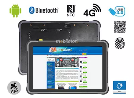 MobiPAD A311-R2 - Idealny dla logistyki tablet przemysłowy 10.1 cala, Android 12, 8GB RAM, 256GB ROM, IP65, Bluetooth 5.0, NFC, GPS, 1920x1200, 450 nits, z czytnikiem linii papilarnych i skanerem 2D Honeywell N4680