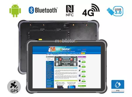 MobiPAD A311-R2 - Odporny na niskie i wysokie temperatury tablet przemysłowy z High Precision GPS, skanerem 2D Honeywell N4680 i czytnikiem linii papilarnych, 10.1 cala, Android 12, 16GB RAM, 512GB ROM, IP65, GPS, NFC, 1920x1200, Bluetooth 5.0, 450 n