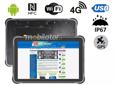 MobiPAD A311-A7 - odporny na ekstremalne warunki tablet przemysłowy z normą IP67, 12GB RAM, 256GB ROM, NFC, Bluetooth 5.0, procesor MT6789 - 8 x 2.2 GHz, 4G LTE, Android 13.0, 10.1 cala, 1920x1200, 450 nits