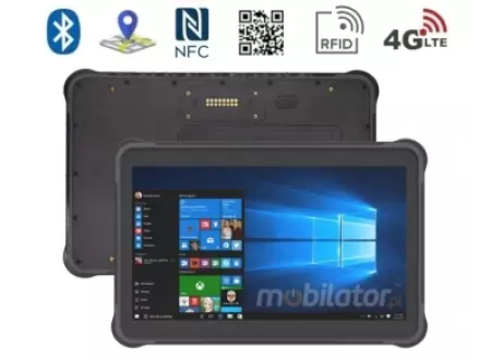 MobiPad Cool W311 - wytrzymały tablet do pracy w trudnych warunkach z NFC i UHF RFID (3-4m) 865-868MHz, ekran dotykowy 10.1 cala 450 nits, 16GB RAM, 512GB SSD, Windows 10 PRO, IP65, Intel i5, 4G LTE