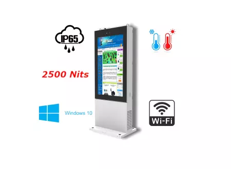 gablota zewnętrzna No Mobi Trex wytrzymały totem monitor reklamowy  Wytrzymały na warunki zewnętrzneNoMobi Trex HI55W 