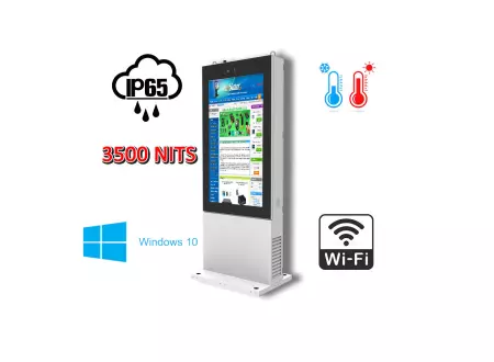 infokiosk przemysłowy zewnętrzny informacyjny cichy NoMobi Trex Hi75W infokiosk reklamowy bezprzewodowy panel reklamowy NoMobi Trex Hi75W