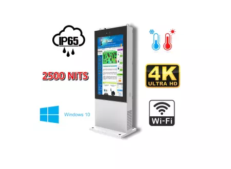 totem informacyjny dla kin panel reklamowy pracujący w niskich i wysokich temperaturach Infokiosk z normą odporności IP  NoMobi Trex Hi65W