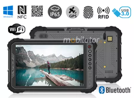 MobiPAD 9TS-M - pancerny tablet przemysłowy z Intel i5-8200Y, skanerem 2D Newland N1, wysokiej precyzji GPS, 8-calowy ekran, 8GB RAM, 256GB ROM, LTE 4G, pyłoodporny, wodoodporny, norma IP65, tablet odporny na wstrząsy
