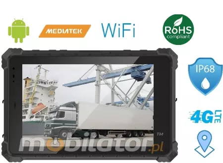 Mobipad 10DS-RTML v.7 - Tablet przemysłowy IP68 z ekranem 10cali, 4G, NFC, GPS, bateria 10000mAh - dla logistyki, magazynu, budow