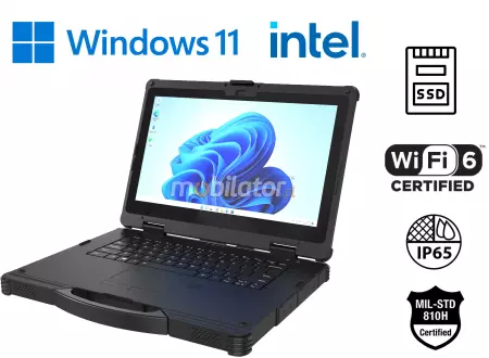  EMDOOR X14A (i5) v.6 - Wytrzymały laptop przemysłowy z podwójną baterią, ekranem 14cali, Windows 11 IoT, 32GB RAM, IP65, SSD 1TB - do pracy w terenie