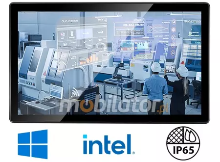 BiBox 19-I510 v.6 - Ultra-durable 19-inch panel PC - Intel i5-10210U, 16GB RAM, 512GB SSD, IP65 front panel, Windows 11, RS232, VGA, HDMI - For operating control panels in libraries