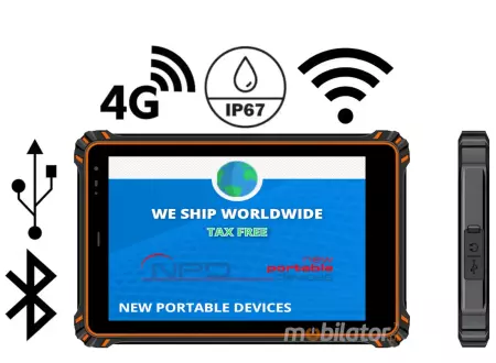 MobiPAD MR-806A v.10 - Przenośne tablety z Androidem 13 oraz procesorem MTK8781, 8GB + 128GB, Newland N1, BT 5.3, IP67, 450 nitów