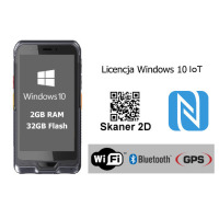 Wzmocniony wstrząsoodporny kolektor przemysłowy Emdoor I62H 2D Skaner NFC - Windows 10 IoT Enterprise Licencja