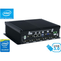 Wzmocniony mini Komputer Przemysłowy Bezwentylatorowy MiniPC IBOX-7002B (6xCOM-4GB) Barebone 