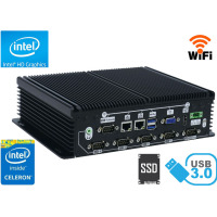 Strengthened Mini Industrial Computer Fanless MiniPC MiniPC IBOX-7002B(6xCOM-4GB) WiFi v.2