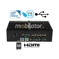 Wytrzymały bezwentylatorowy Komputer Przemysłowy MiniPC mBOX Q190X - PS/2 v.2
