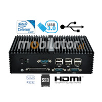 Rugged Industry Computer Fanless MiniPC mBOX Q190X - LPT v.1