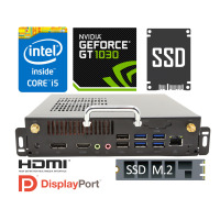 Strengthened Industrial Computer with a dedicated card graphics Nvidia GT730 and M.2 SSD - MiniPC with BOX PSO- 1030 v .1.1