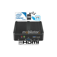 Industrial mini computer with passive cooling MiniPC yBOX-X30A(2LAN+2COM)-N2815 v.1