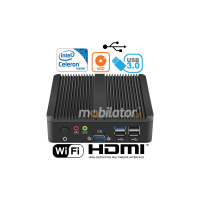 Przemysłowy minikomputer pasywny MiniPC yBOX-X30A(2LAN+2COM)-N2815 v.5
