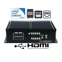 IBOX-702B (6COM) v.1 - fanless industrial mini computer control unit for production  - 2xLan and 6xCOM