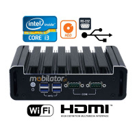 Wydajny przemysłowy mini komputer z pasywnym chłodzeniem IBOX-180 Plus i3-6100U v.3