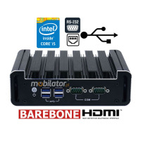 Szybki bezwentylatorowy przemysłowy mini komputer IBOX-180 Plus i5-6200U Barebone