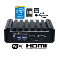 Fast fanless industrial mini computer IBOX-180 Plus i5-6200U v.1