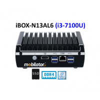 IBOX-N13AL6 (i3-7100U) v.1 - Industrial computer (6x LAN + WiFi) with HDMI port