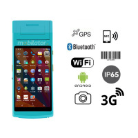 MobiPad PDA-10551D - Odporny (IP65) przemysłowy kolektor danych z RFID, WiFi, Bluetooth, skanerem kodów 1D oraz wbudowaną drukarką termiczną (58 mm)