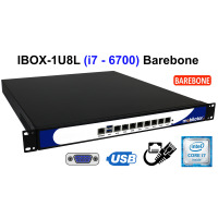 IBOX-1U8L (i7 - 6700) Barebone - Rugged industrial computer (rack)