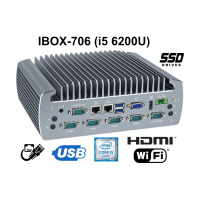 IBOX-706 (i5 6200U) v.1 - Odporny bezwentylatorowy komputer przemysłowy z Wifi oraz dyskiem SSD