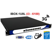 IBOX-1U8L (i3 - 6100) v.4 - Industrial computer with rack mounting and 3G technology
