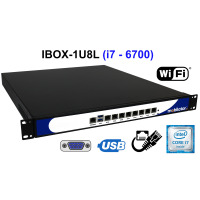 IBOX-1U8L (i7 - 6700) v.2 - Rack industrial firewall with extended SSD disk
