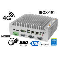 IBOX-101 v.5 - Budżetowy mini komputer przemysłowy z modułem 4G LTE (6x COM + 2x LAN)